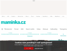 Tablet Screenshot of maminka.cz